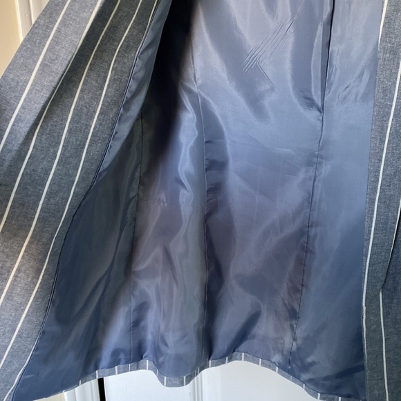 Open front cotton boyfriend blazer - Picture 4 of 6
